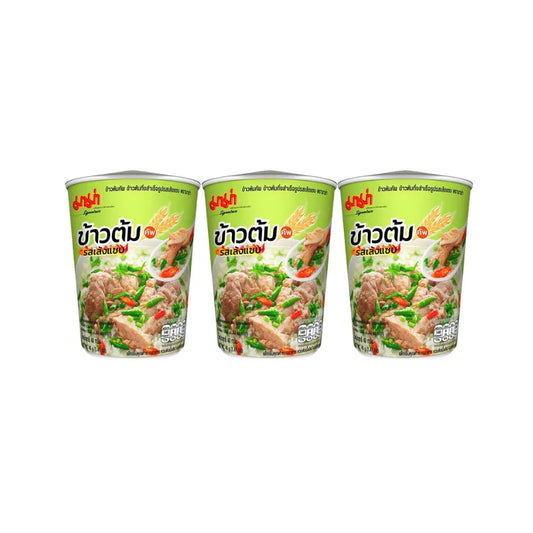 MAMA Rice Porridge Cup Spicy Leng Flavor Pack Of 3 Cups