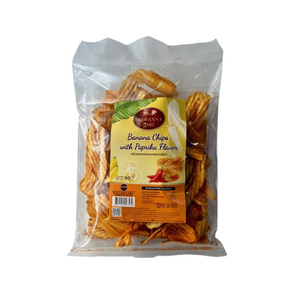 SRIWANNA Gold GOLD Banana Chips With Paprika Flavar 90g