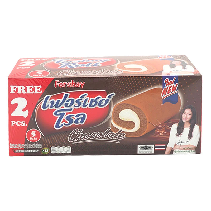 Fershay Cake Roll Filled With Cream Chocolate Flavoured 20g x12