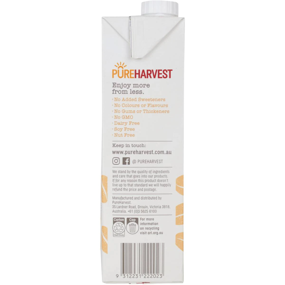 Pureharvest Oat Milk Organic Unsweetened