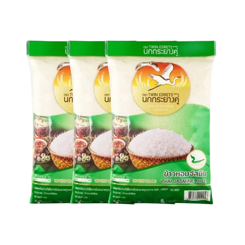 Nokkrayangkoo Double Egret Jasmine Rice Green Bag