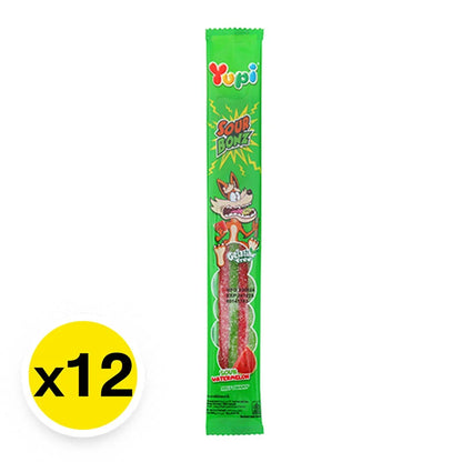 Yupi Gummy Sour Bonz Watermelon 10g x12