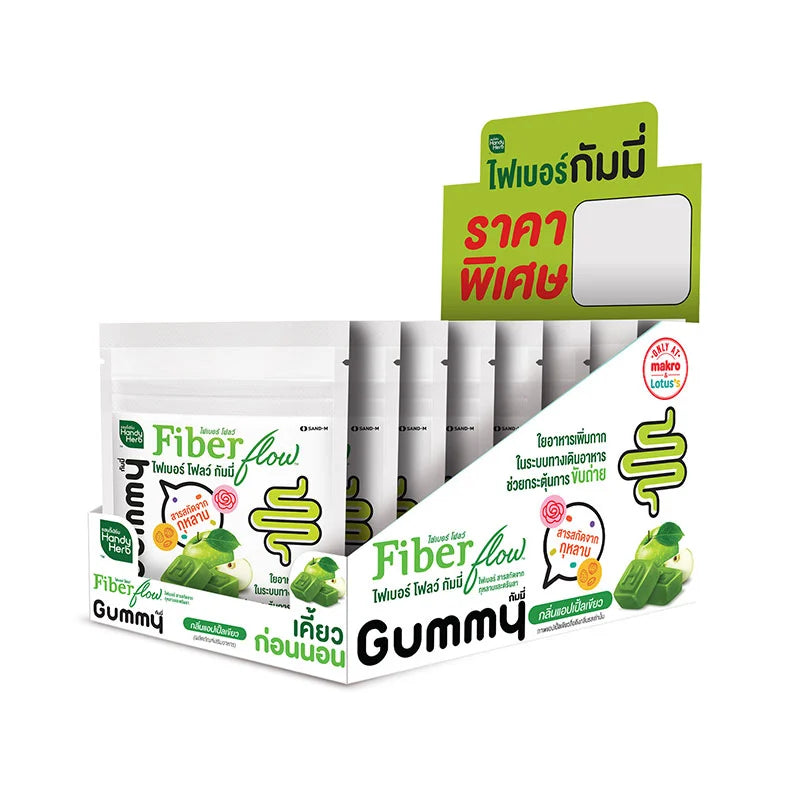 Handyherb Fiber Flow Gummy Green Apple Flavor 2 24g x6
