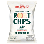 Absorootly Spicy Nori Flavored Root Chips in a bowl, showcasing crunchy snack with seaweed and spicy seasoning, close-up view.