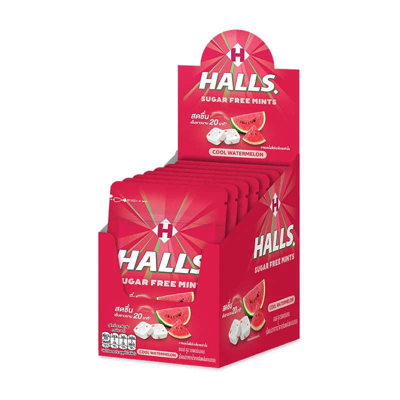 Halls Mint Watermelon Candy 15.4g x10