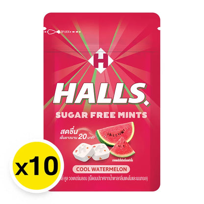 Halls Mint Watermelon Candy 15.4g x10