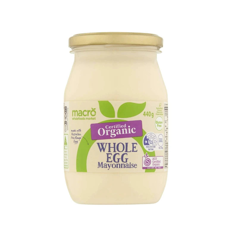 Woolworths Macro Organic Whole Egg Mayonnaise With Free Range