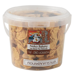 Neko Caramel Cornflake confectionery snack in a close-up image showing crispy cornflakes coated with caramel.