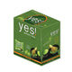 YES! Candy Green Tea flavor, 36g pack, showing colorful individually wrapped candies in a clear container.