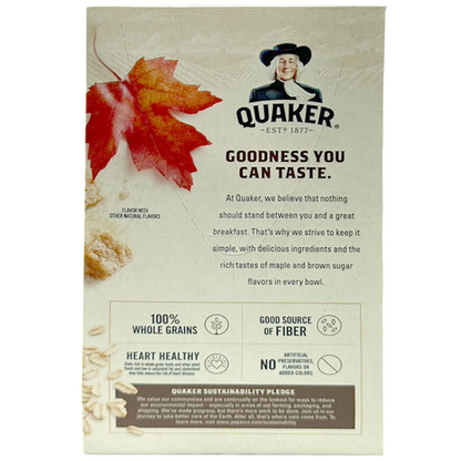 Quaker Instant Oatmeal Maple And Brown Sugar