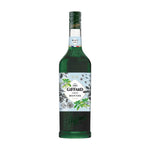 Giffard Mixology Mint 1L bottle for cocktails and beverages, featuring fresh mint flavor in a clear plastic bottle.