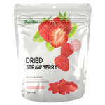 Dried Tan Tan strawberry confectionery snack in tan color, showcasing the dried fruit's texture and natural appearance.