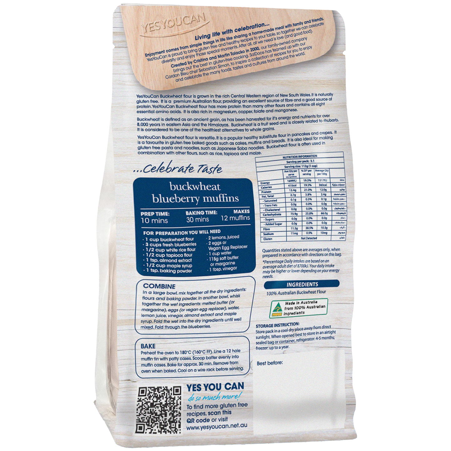 Yes You Can Premium Aus Buckwheat Flour