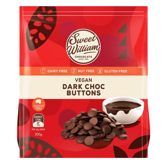 Sweet William Vegan Dark Chocolate Buttons