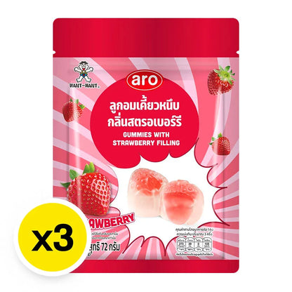 ARO Gummy Strawberry 72g x3