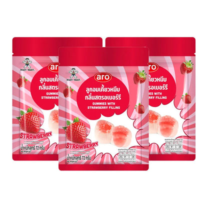 ARO Gummy Strawberry 72g x3
