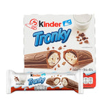 Kinder JOY Tronky chocolate wafer snack in 90g package, featuring crispy wafer layers coated in chocolate.