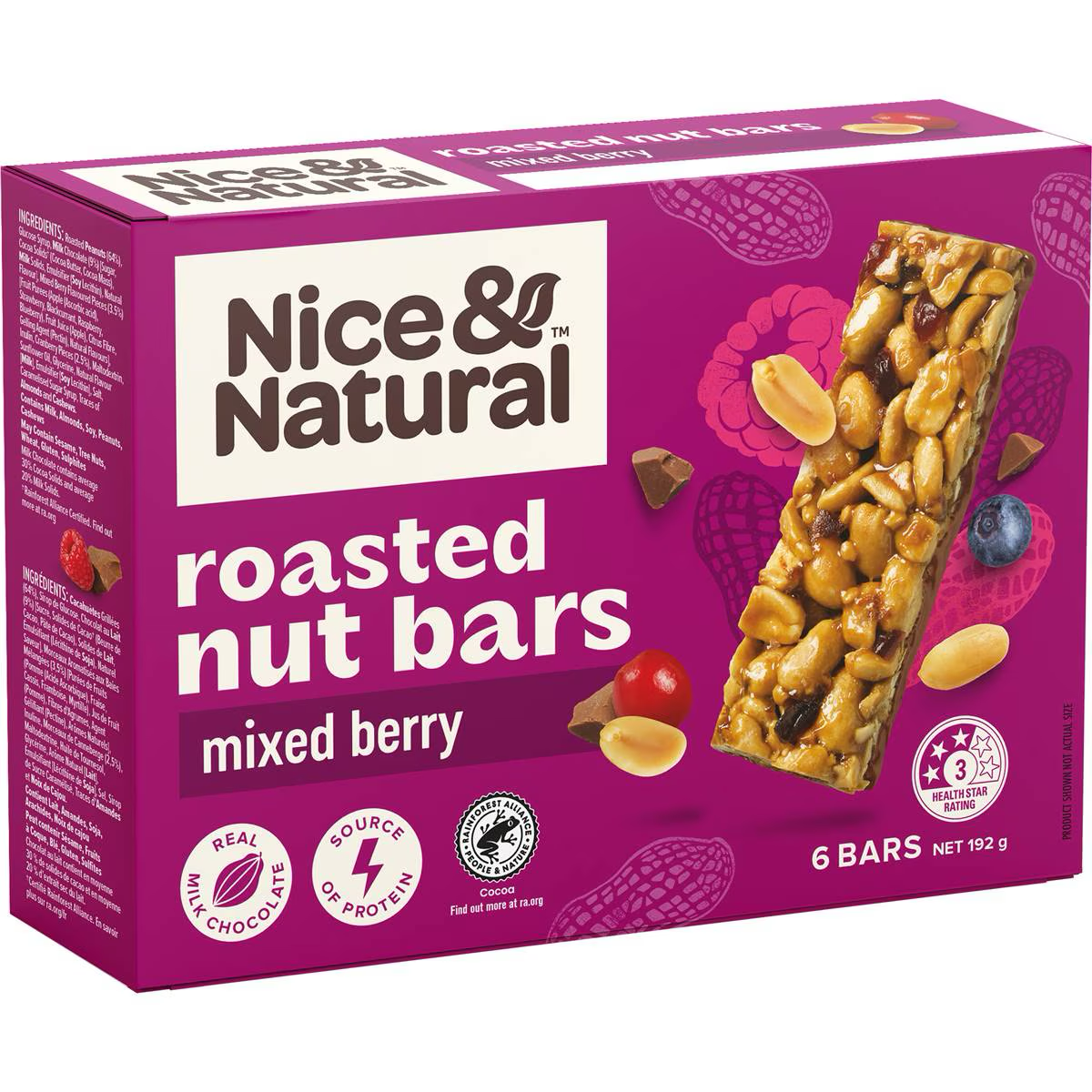 Nice & Natural Roasted Nut Bars Mixed Berry