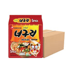 Nongshim Neoguri Ramyun Seafood and Spicy instant noodles in a dry grocery package with vibrant seafood flavor packaging.