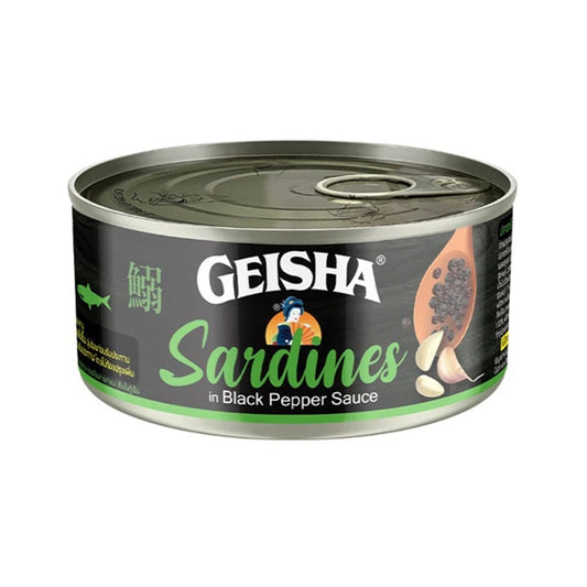 GEISHA Sardines In Black Pepper Sauce . 1 Can 120g