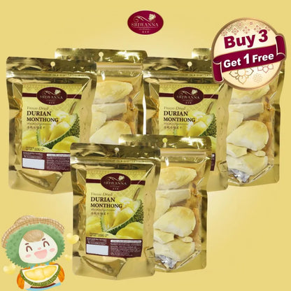 Sriwanna Premium Crispy Durian Buy 3 Get 1 Free 100g