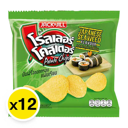 Roller Coaster Potato Chips Extrude Japanese Seaweed 12g x12