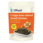 O'FOOD SeaweedxChicken dry grocery snack packaging, 30g, with seaweed and chicken ingredients, on a plain background