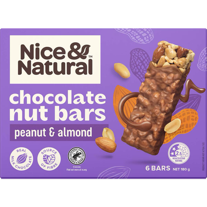 Nice & Natural Chocolate Nut Bars Peanut And Almond