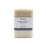 Organic Khumhom Jasmine rice from KHUNNAI RICE in a 1kg package, showing white long-grain rice in a clear bag.