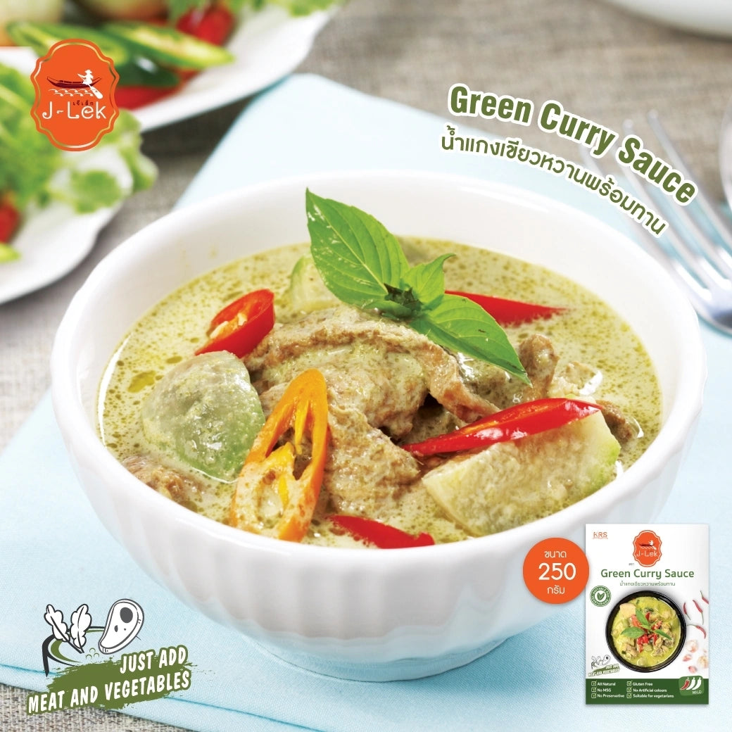 J-lek Jae Lek Ready-to-eat Green Curry Paste Packets 250g