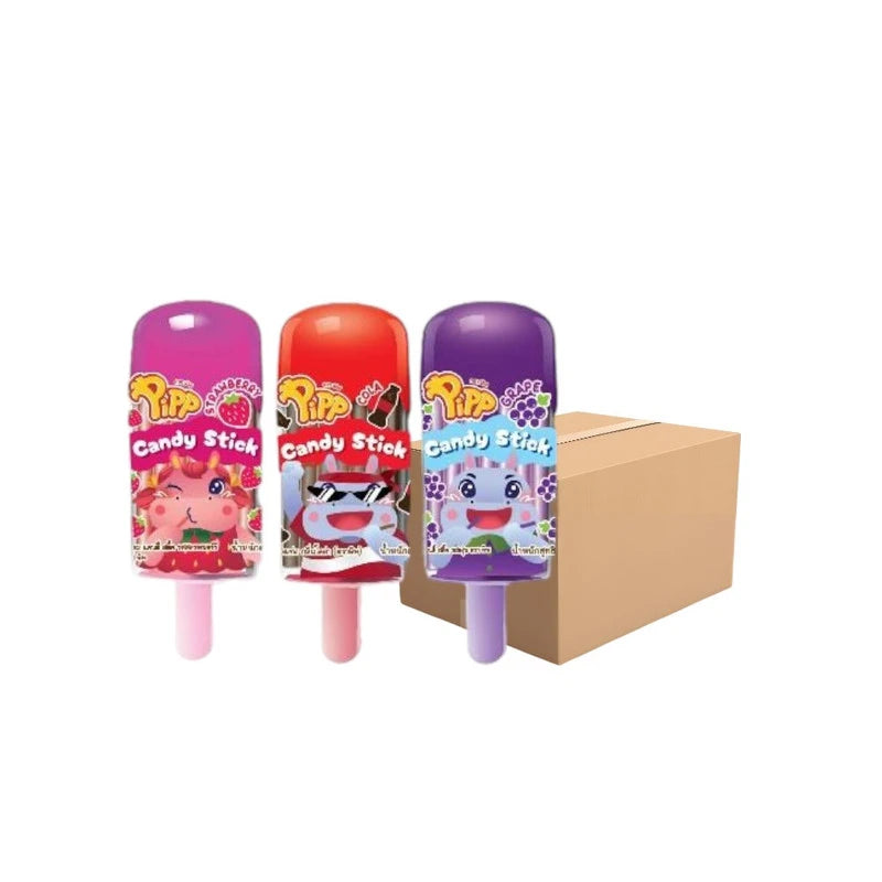 PIPP Pip Candy Stick Candy Assorted Flavors Strawberry 18g x12