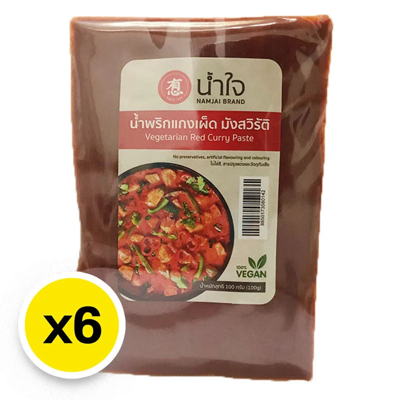 Namjai Red Curry Paste 100g x6