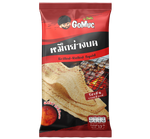 Gomuc Grilled Rolled Squid confectionery snack in a clear package, showcasing the dried, grilled squid rolls.