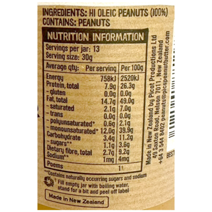 Pics Peanut Butter Smooth No Salt