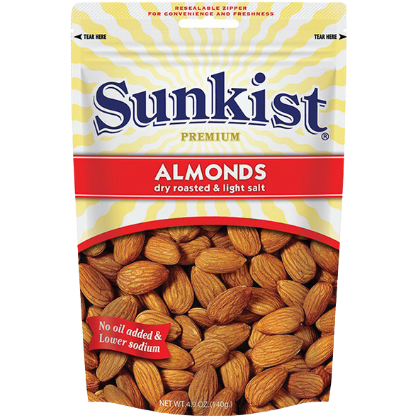 Sunkist Dry Roasted & Light Salt Almonds