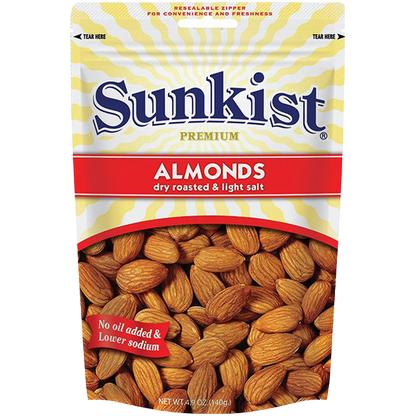 Sunkist Dry Roasted & Light Salt Almonds