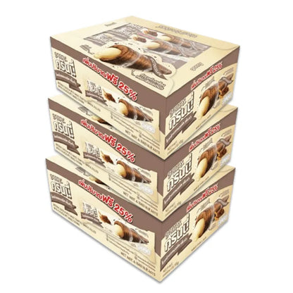 GRINNY CHOCOLATE COATED SNACK FILLED WITH CHOCOLATE MALT CREAM .
