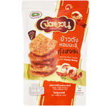 Jornguan Rice Cracker with Shrimp Floss, a crispy confectionery snack featuring shrimp topping and crunchy rice crackers.