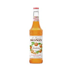 Bottle of MONIN Tangerine Syrup 700ml for dry grocery, showing the label and product packaging.