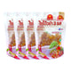 Chada 4-pack pickled radish dice with three flavors, 150g, no MSG, no artificial color, in clear plastic containers