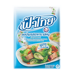 Fa Thai Pork Flavored Seasoning Powder in a jar, close-up of the grocery product with seasoning powder visible inside.