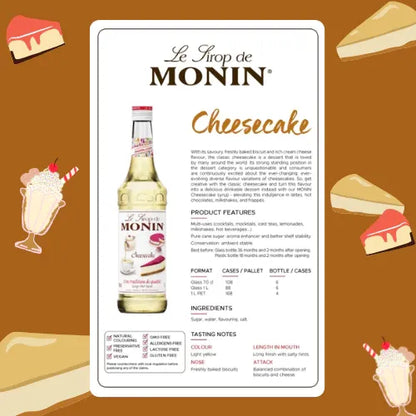 Monin Cheesecake Syrup 700ml