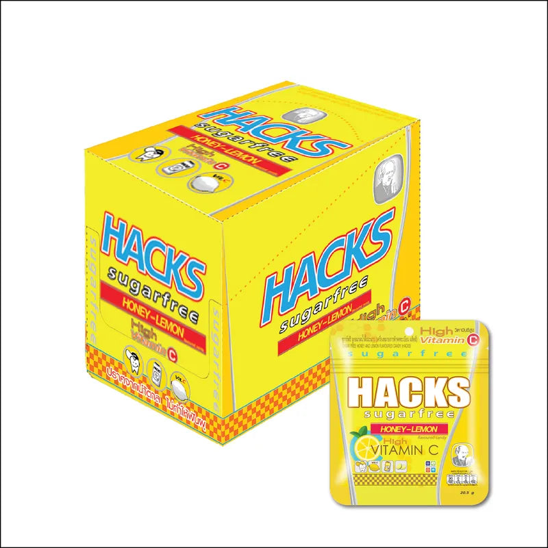 HACKS SUGAR-FREE HACKS Sugar Free Candy Lemon Flavor 20.5g x12