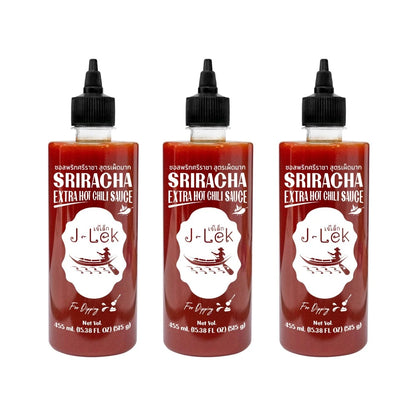 J-lek Sriracha Chili Sauce Very Spicy Formula Pack Of 3 Bottles