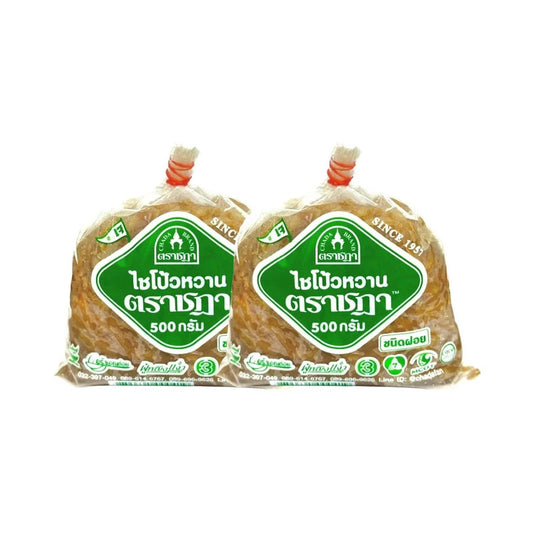 Chada Sweet Shredded Pickled Radish in two 500g bags, no MSG or artificial color, showing shredded radish in clear bags