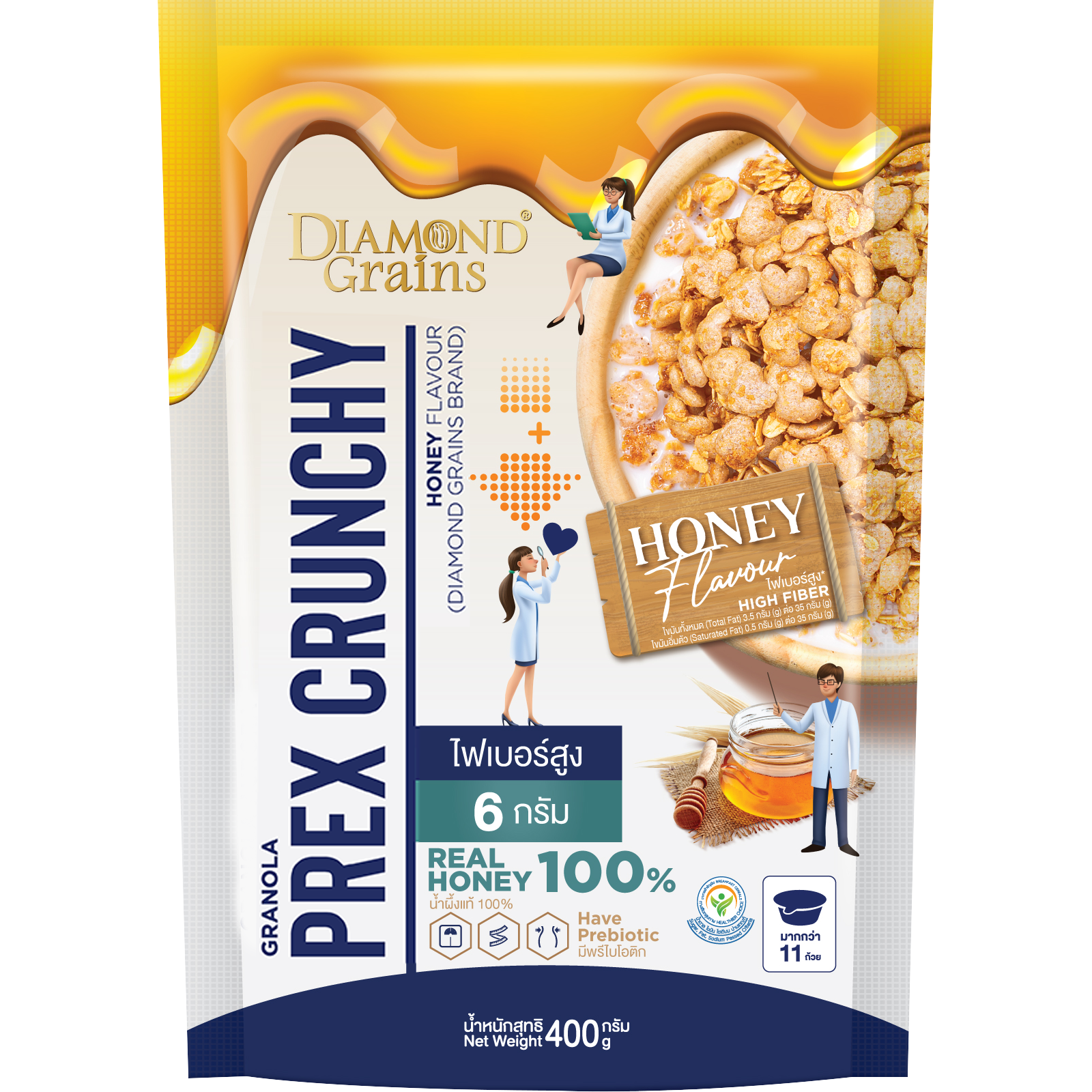 Diamond Grains Granola Prex Crunchy Honey Flavor