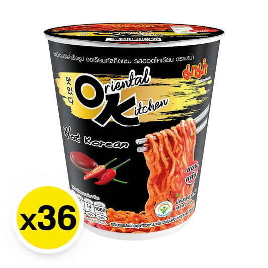 Mama Oriental Kitchen Instant Cup Noodles Hot Korean 80g x36
