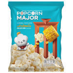 Major Grilled Corn Flavour confectionery snack in a colorful package with corn imagery and branding.