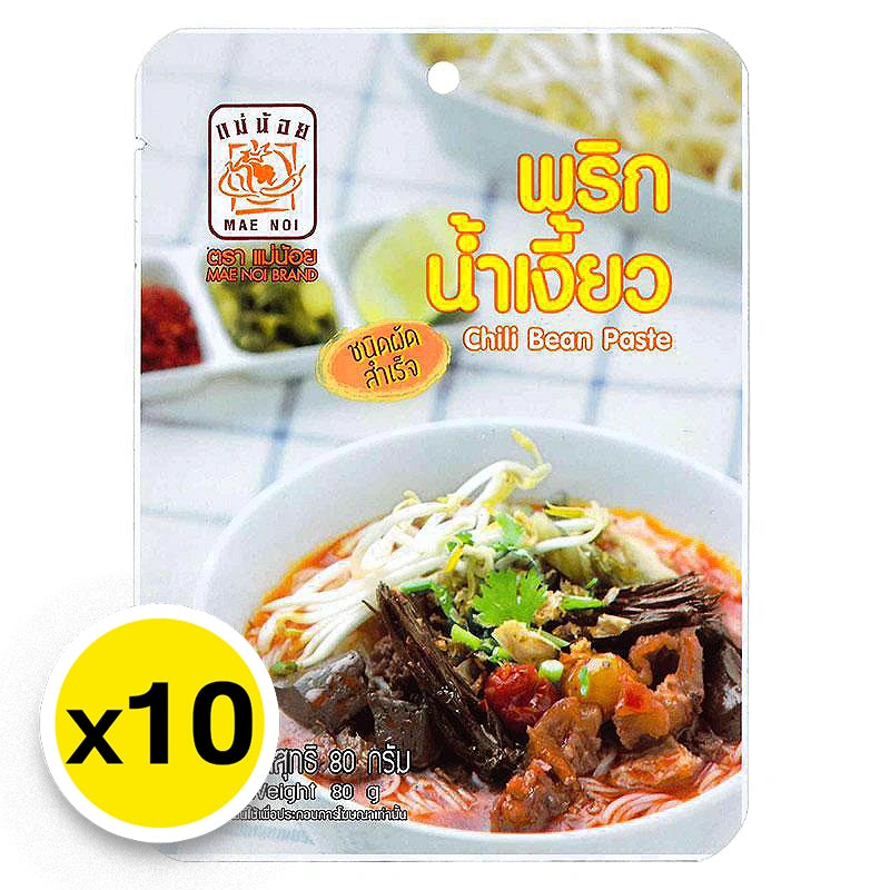 MAE NOI Fried Chili Bean Paste 80g x10
