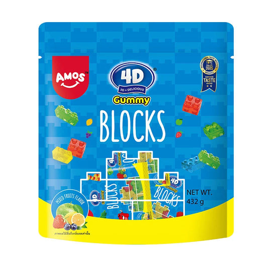 AMOS 4D Gummy Blocks 432g